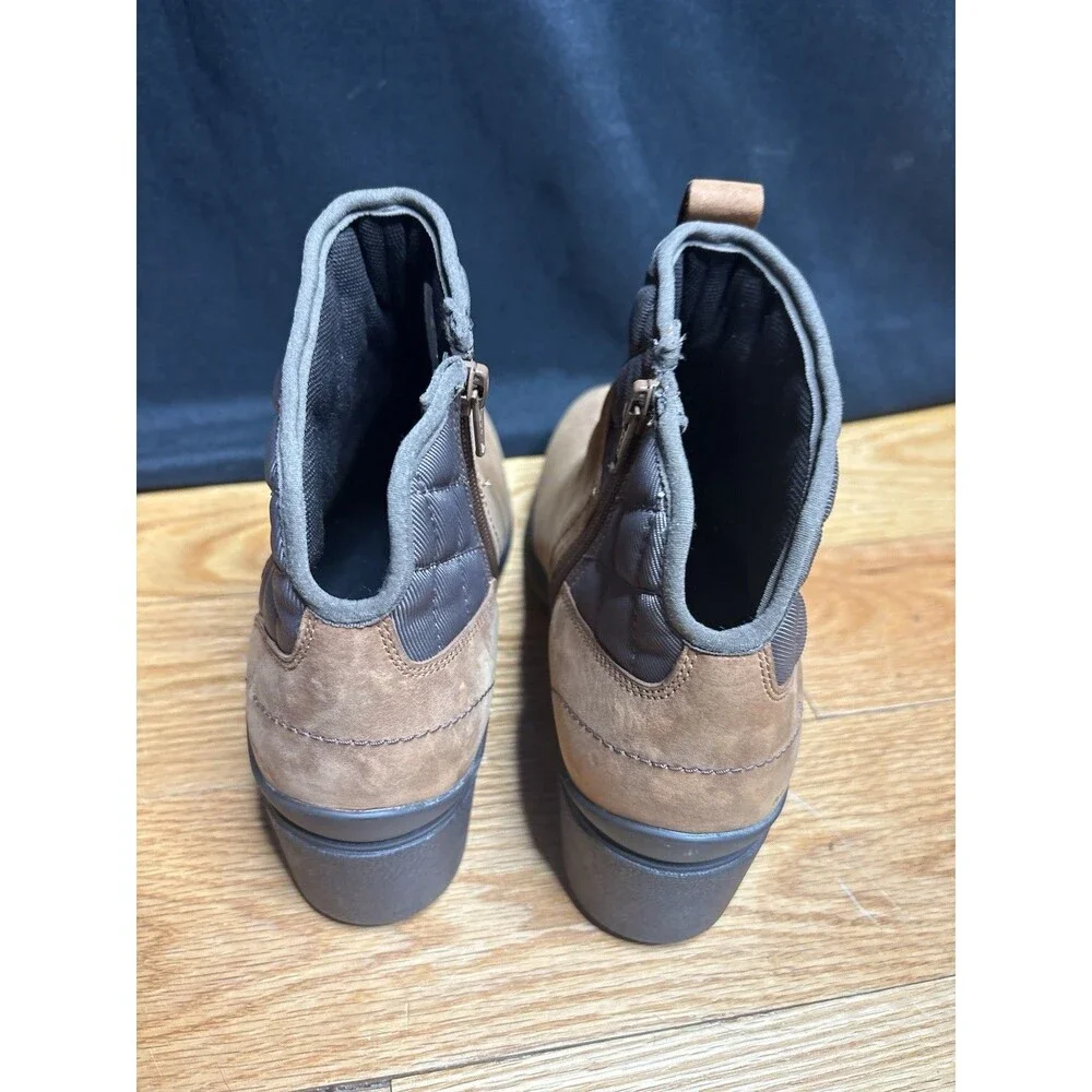 Merrell Women’s Chateau Mid Lace Brown Leather Waterproof Boots Size 8.5 Heel